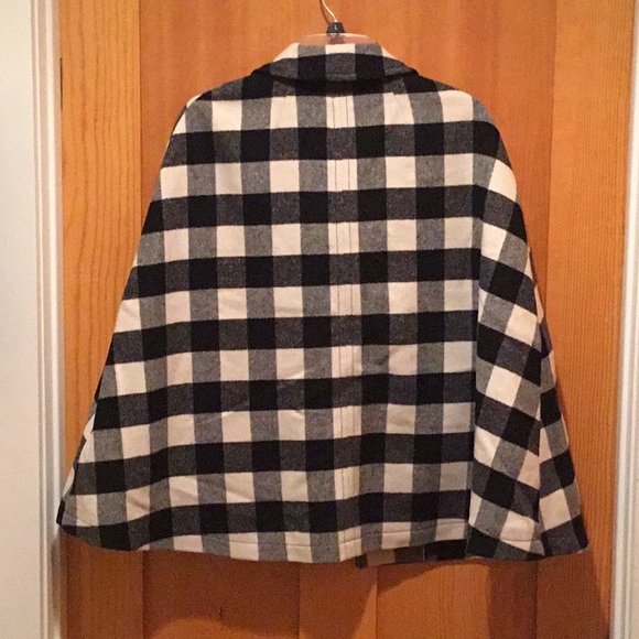 Talbot's Checked Wool Cape - Picture 6 of 9